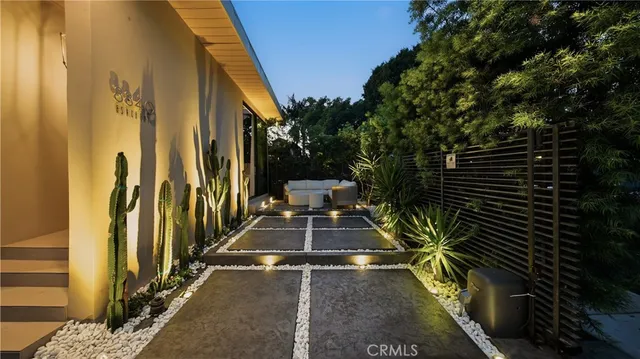 a backyard of a house