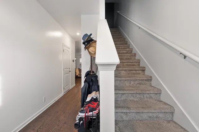 a bathroom with a tub and shower