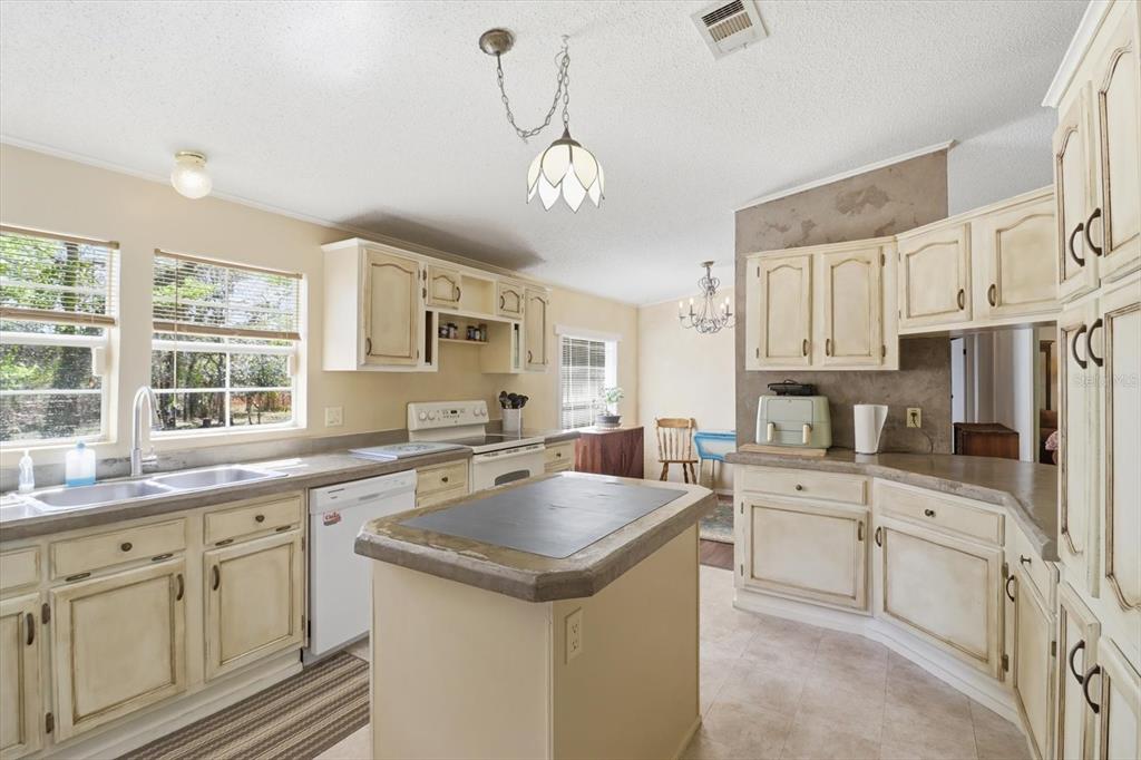 4950 West Mockingbird Street Homosassa, FL 34446 - Photo 10 of 47 a kitchen with a sink stove and cabinets