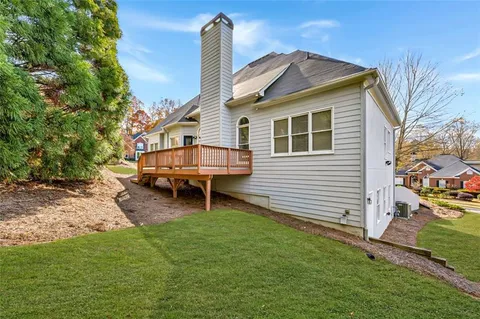 a view of a park with slide