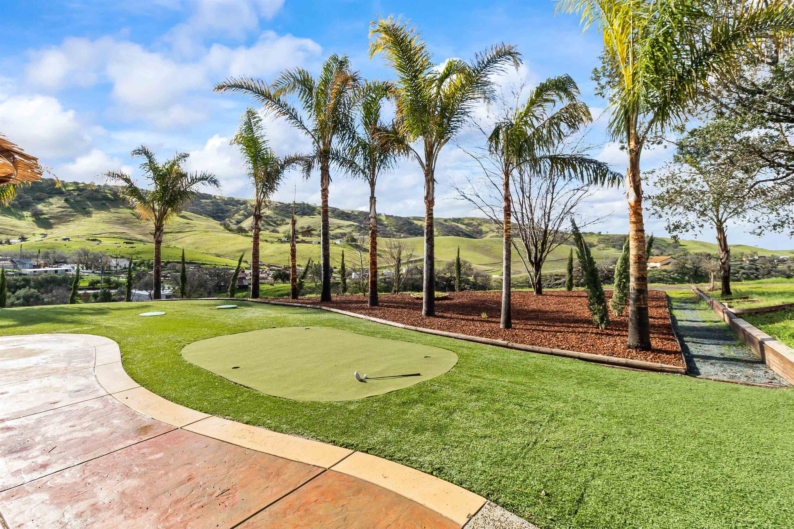 12200 Tesla Road Livermore, CA 94550 - Photo 47 of 60 a view of swimming pool with a garden and palm trees
