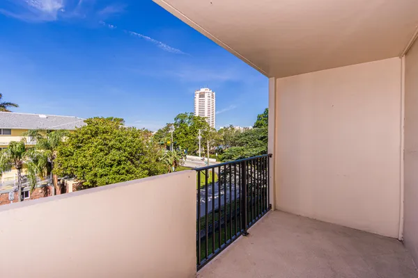 a view of a balcony