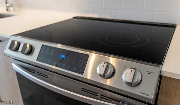 a close view of stove