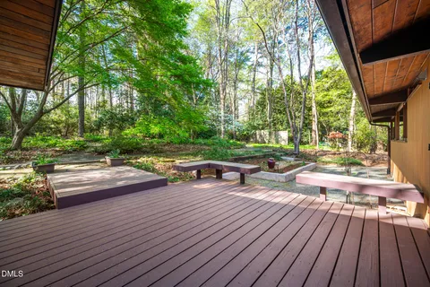 a view of a yard with an outdoor space