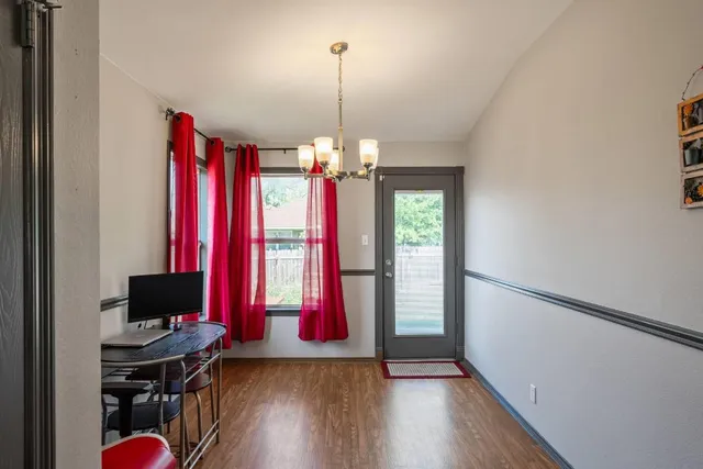 a view of a room with music instruments