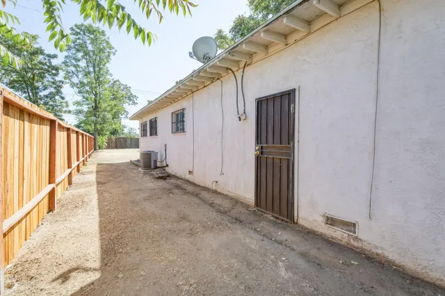 a view of wooden fence