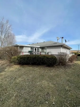 a view of a terrace with a lake