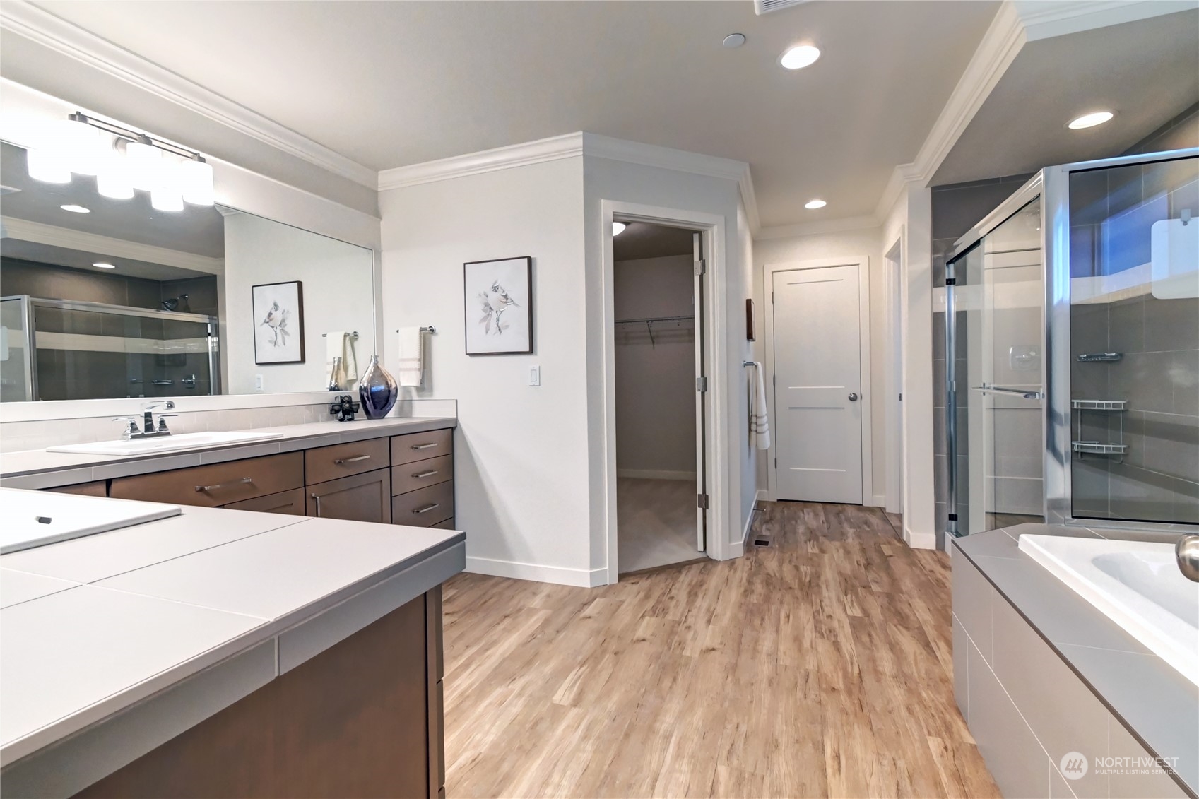 4431 231st Place Southeast Bothell, WA 98021 - Photo 23 of 36 a bathroom with a sink and a mirror