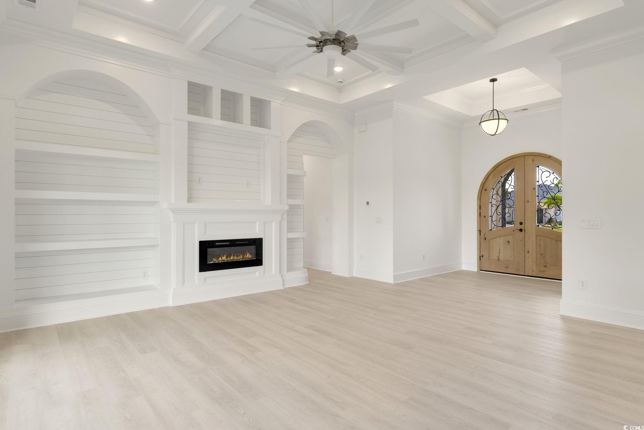 1109 Whooping Crane Drive Conway, SC 29526 - Photo 8 of 39 Unfurnished living room featuring coffered ceiling