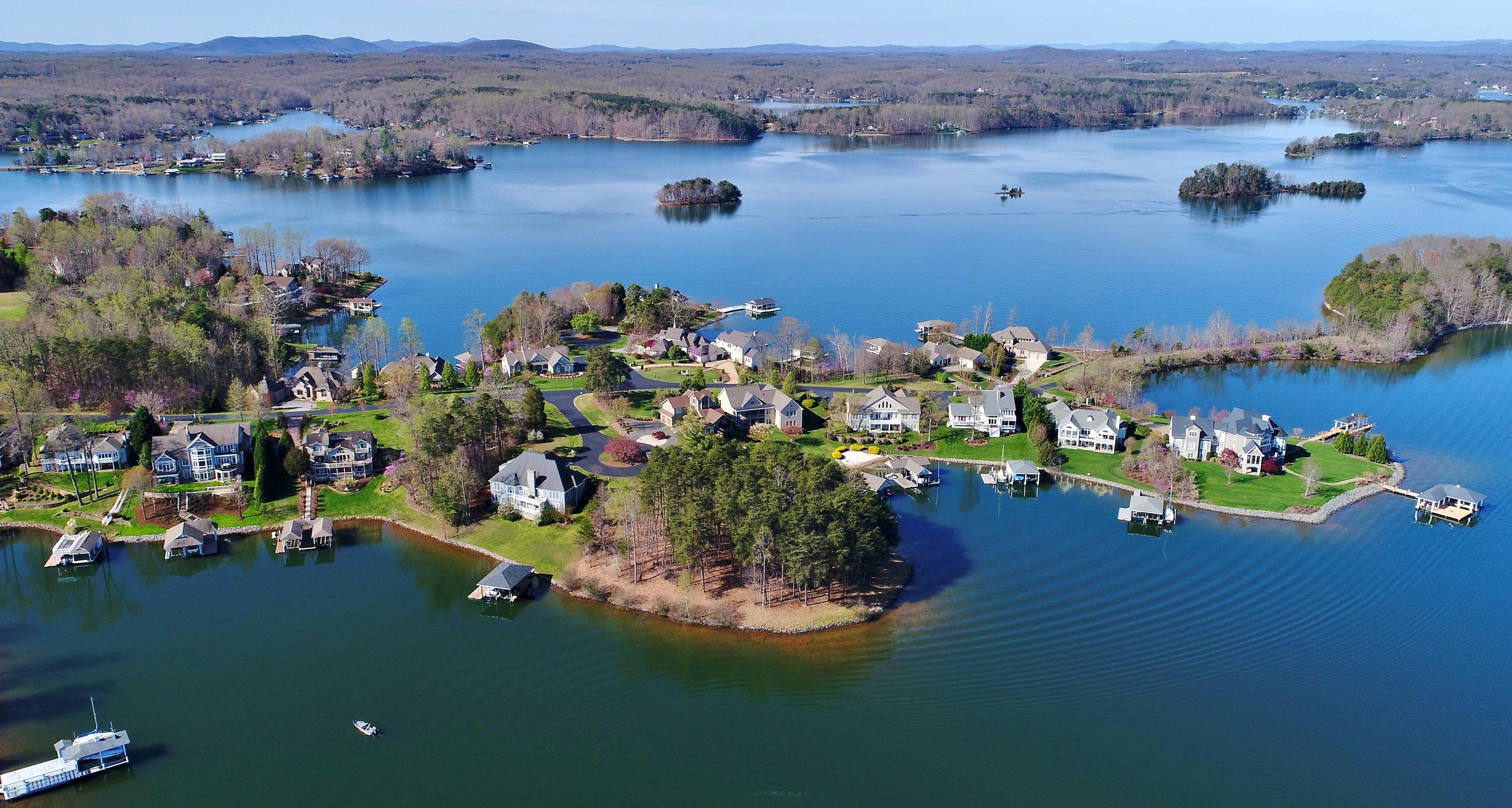 Lot 45 Fantasy Point Cir Union Union Hall, VA 24176 - Photo 17 of 30 an aerial view of a house with a lake view