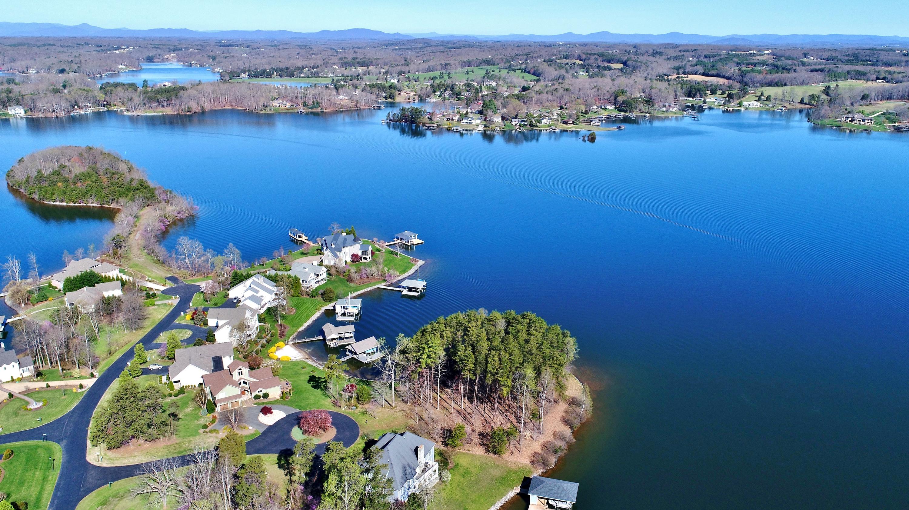 Lot 45 Fantasy Point Cir Union Union Hall, VA 24176 - Photo 3 of 30 an aerial view of a houses with a lake view