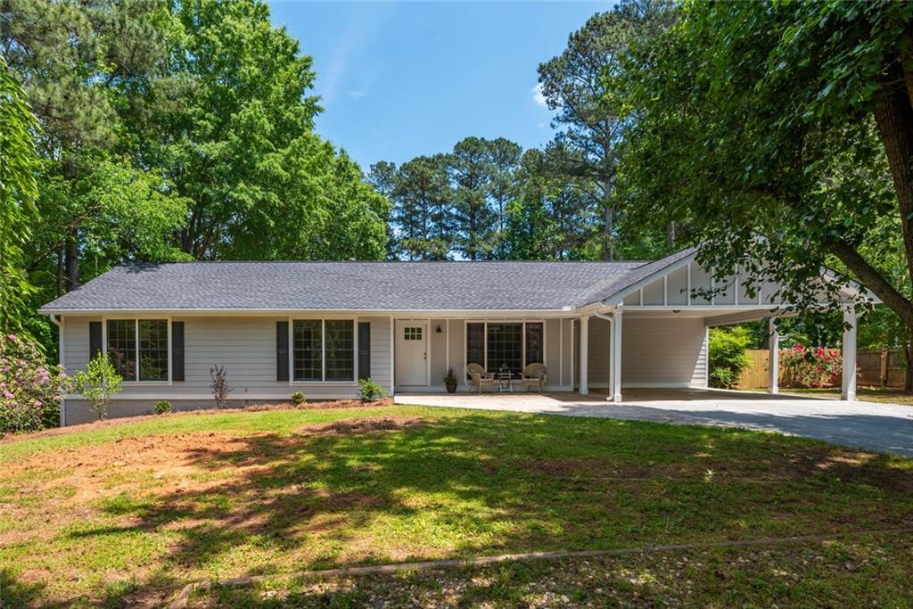3800 Kemp Ridge Road Acworth, GA 30101 - Photo 1 of 1 NEWLY RENOVATED - MOVE IN READY! GRACIOUS FARMHOUSE STYLE RANCH WITH SPACIOUS CARPORT & DETACHED GARAGE!