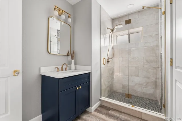 a kitchen with a stove and a cabinets