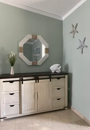 a room with furniture