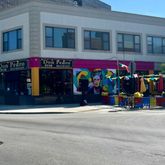 a view of street with shops