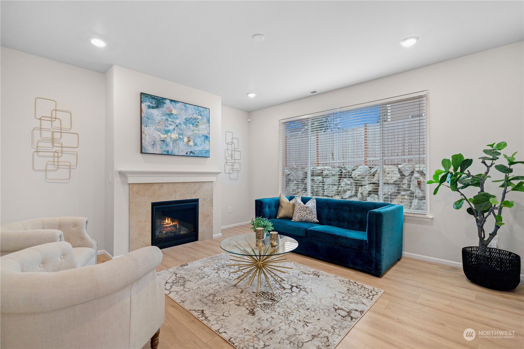 1341 Cascade Street Sultan, WA 98294 - Photo 5 of 39 a living room with furniture and a fireplace