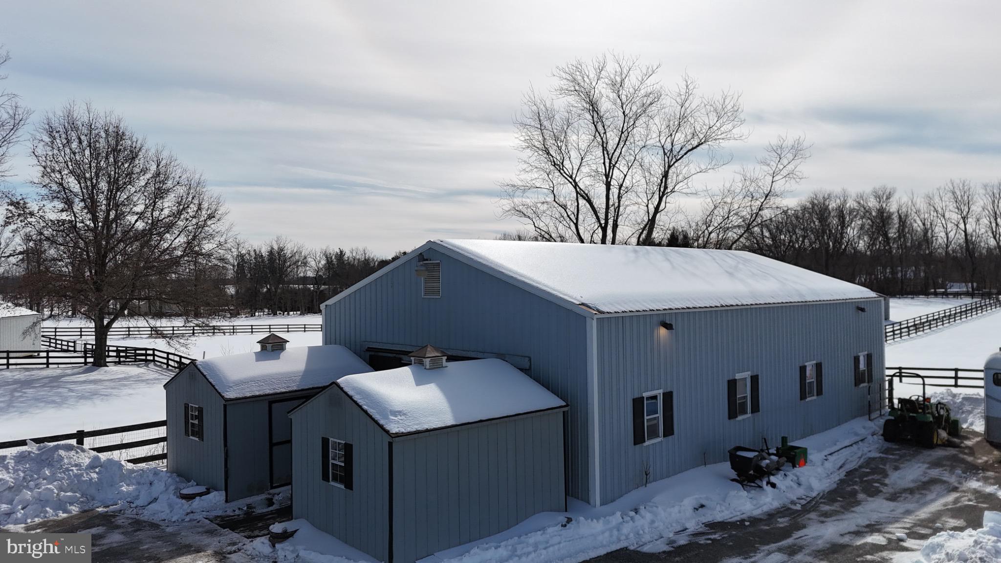 3340 Florence Road Woodbine, MD 21797 - Photo 56 of 61 Charming barn nestled in a snowy landscape.
