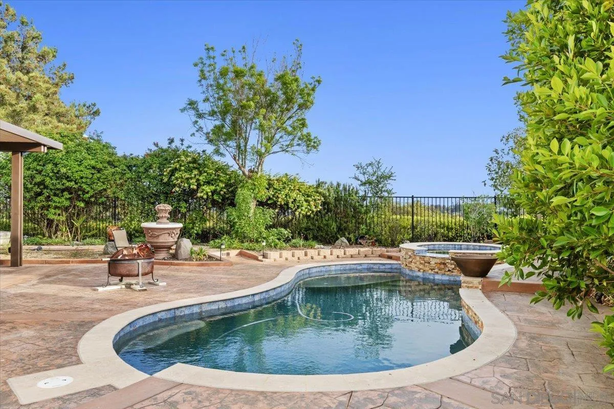 2196 Kirkcaldy Road Fallbrook, CA 92028 - Photo 51 of 57 a view of a swimming pool with outdoor seating