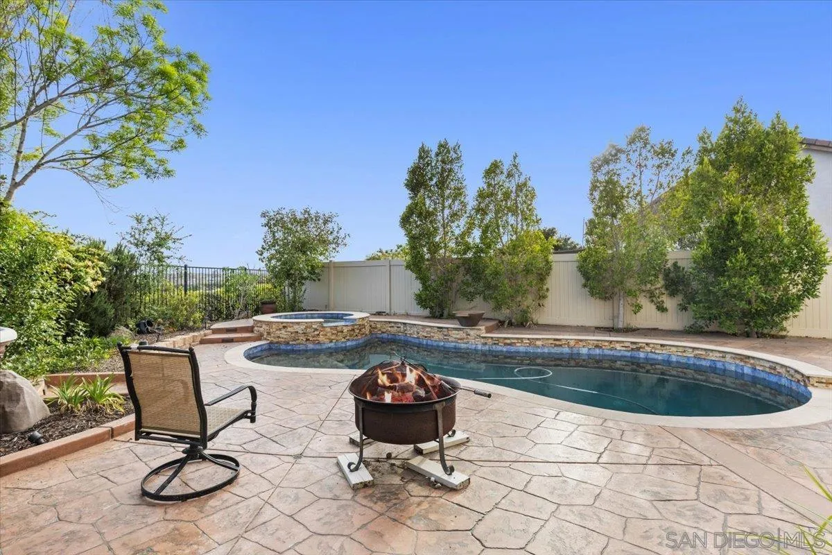 2196 Kirkcaldy Road Fallbrook, CA 92028 - Photo 54 of 57 a swimming pool with outdoor seating and plants