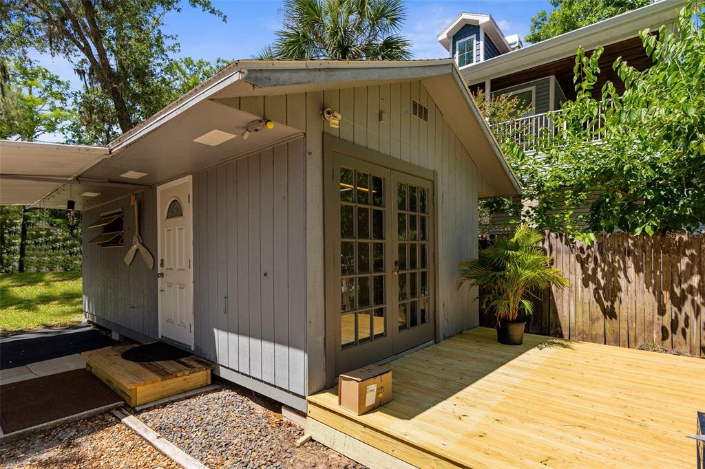 5421 Gay Street Weeki Wachee, FL 34607 - Photo 5 of 55 a view of backyard with cabin