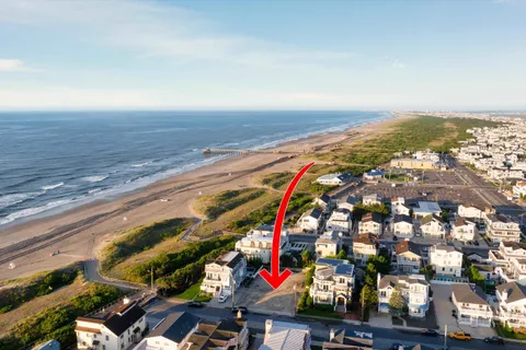 an aerial view of multiple house