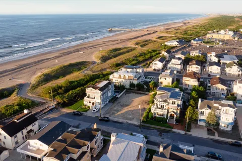 an aerial view of a city