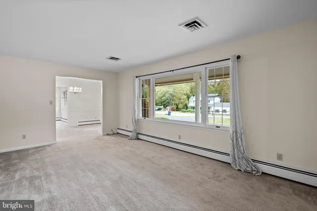 an empty room with a window