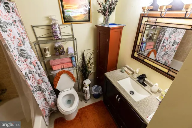 a bathroom with a sink and toilet