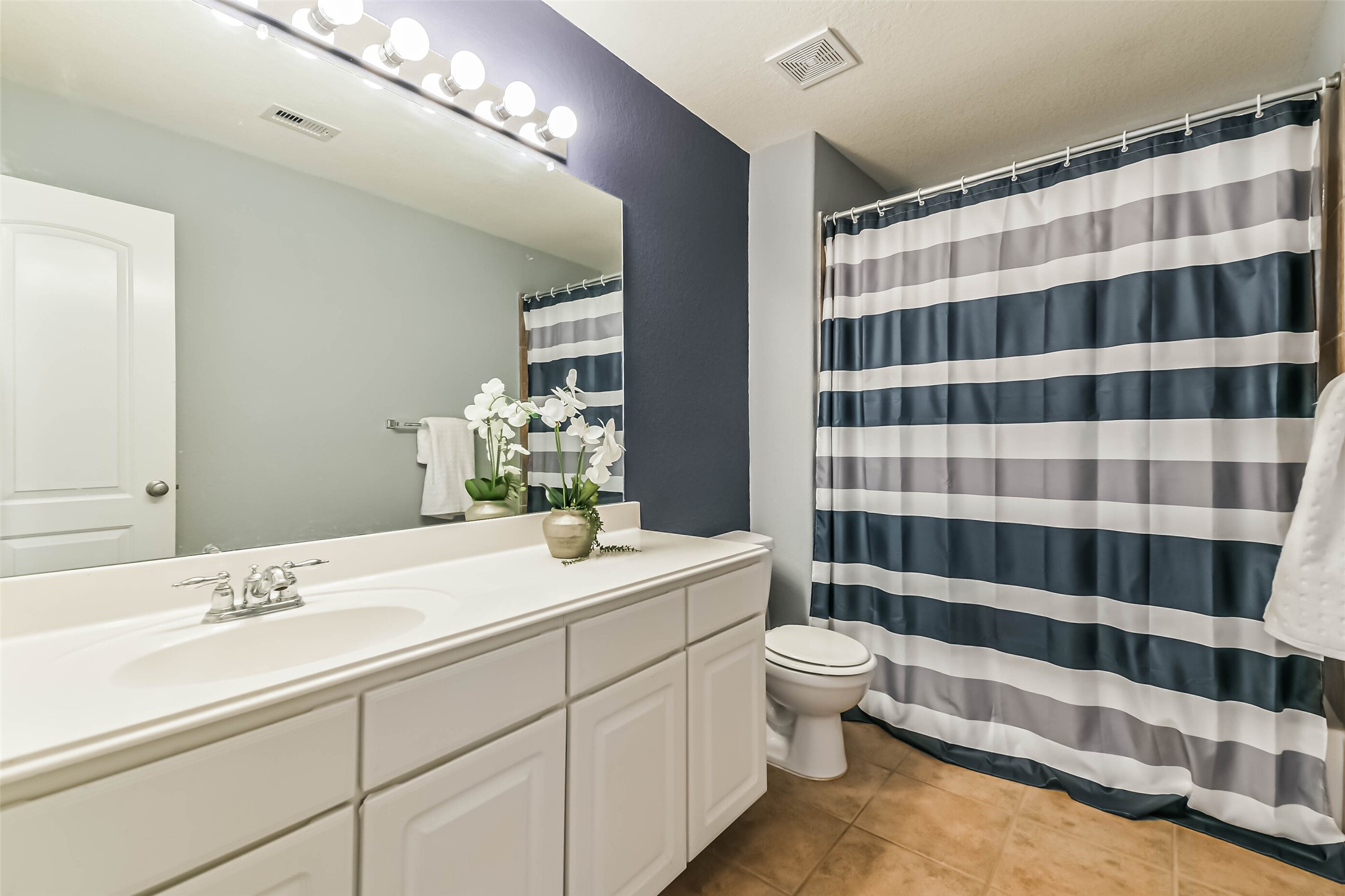 19022 Greenleaf Ridge Court Cypress, TX 77429 - Photo 36 of 47 a bathroom with a sink a toilet a shower and a mirror