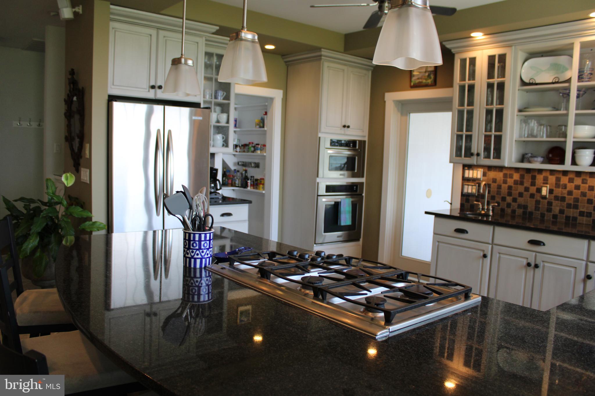 6050 Sunset Lane Tilghman, MD 21671 - Photo 13 of 74 a kitchen with stainless steel appliances granite countertop a stove refrigerator and cabinets