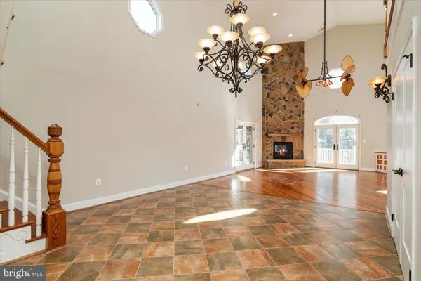 a view of entryway with wooden floor