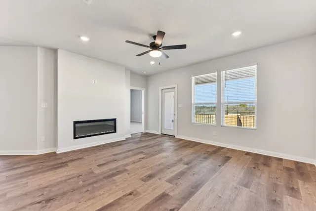 an empty room with a window