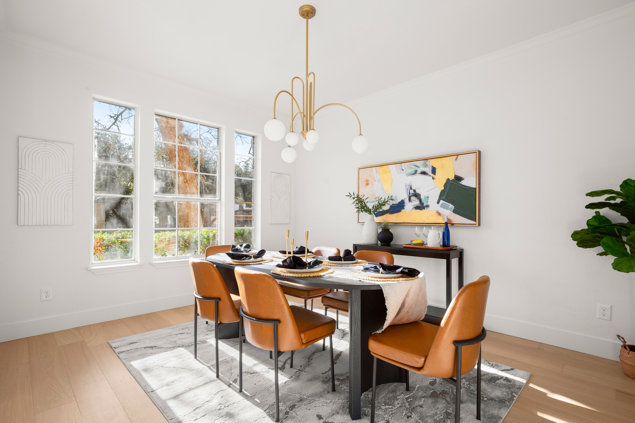 2022 Inverness Drive Round Rock, TX 78681 - Photo 6 of 38 a dining room with furniture a rug and wooden floor