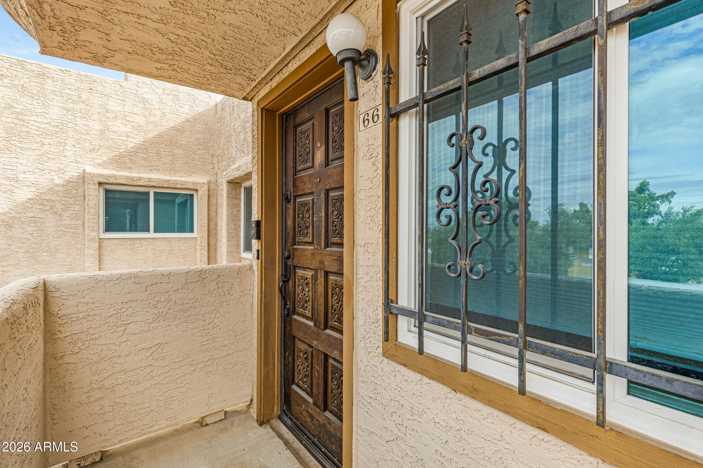 a view of front door