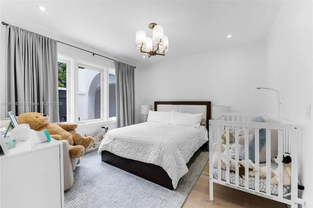 a view of a house with a large window