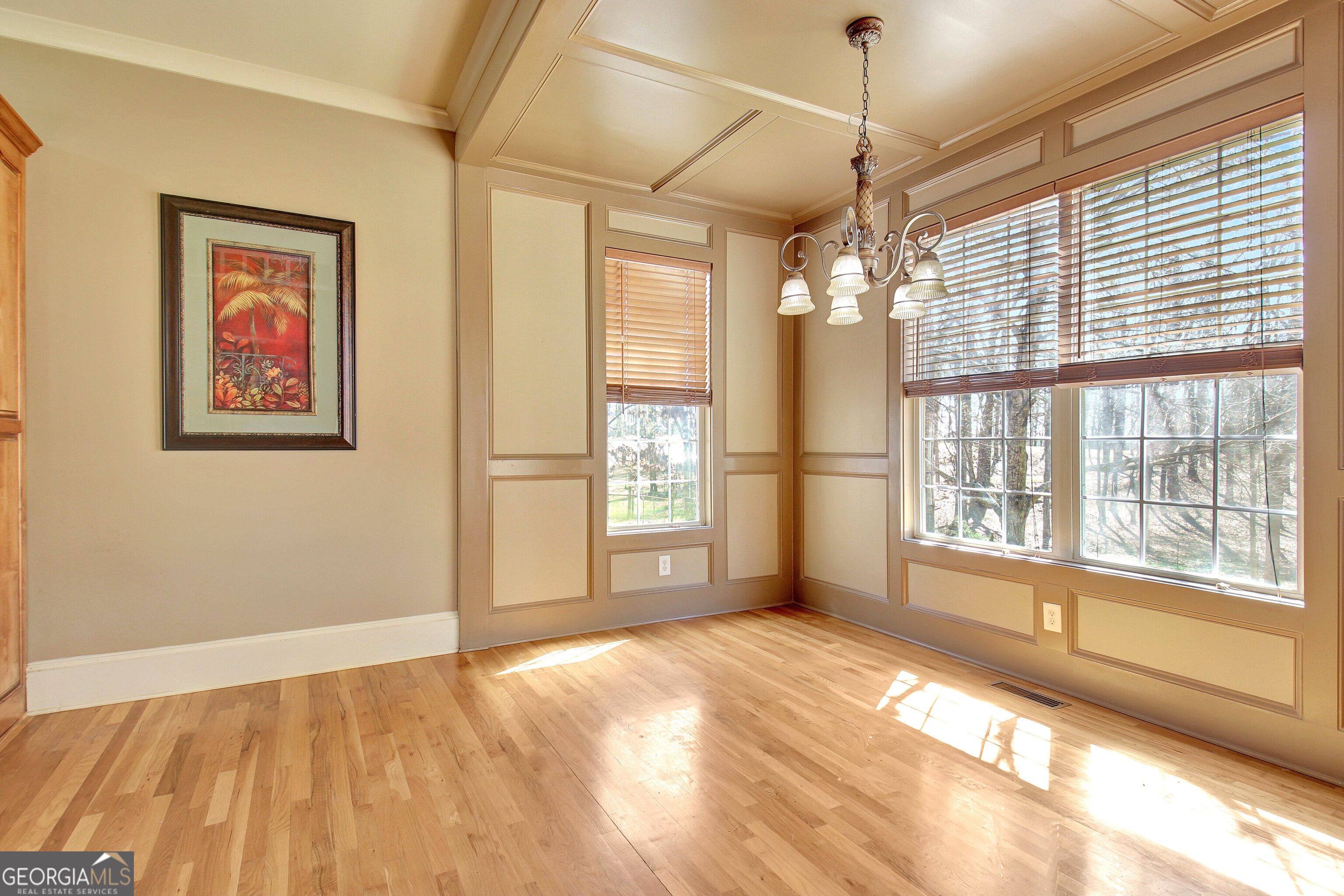 373 Blanton Mill Road Williamson, GA 30292 - Photo 17 of 57 a view of an empty room with a window and a kitchen