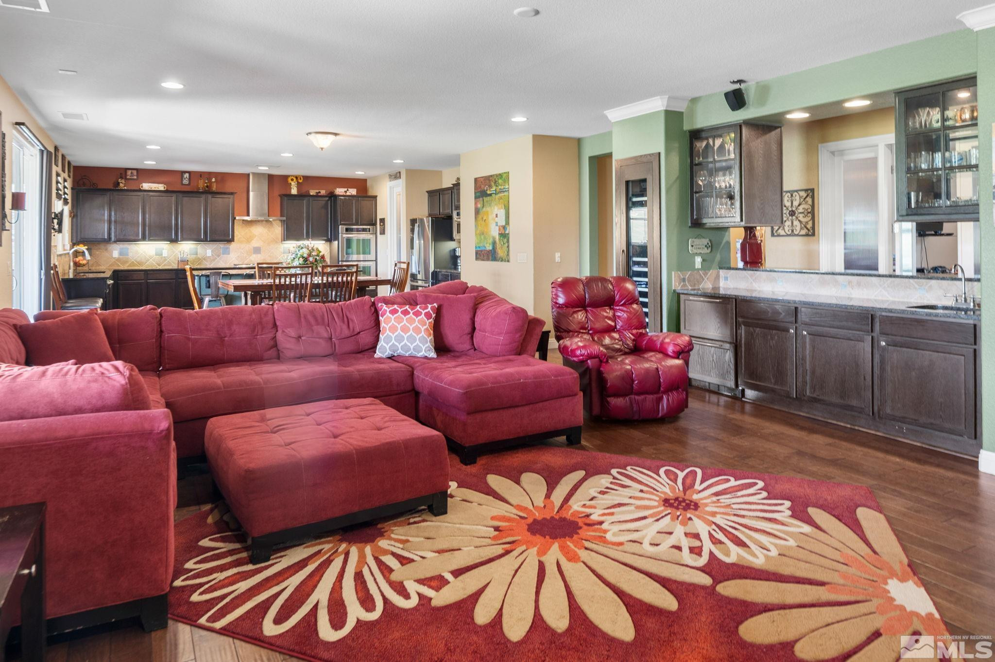 2055 Back Nine Trail Reno, NV 89523 - Photo 8 of 40 a living room with furniture and kitchen view