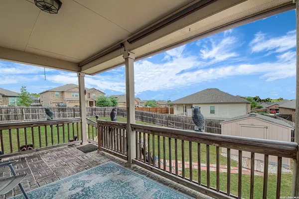 a view of a city from a balcony