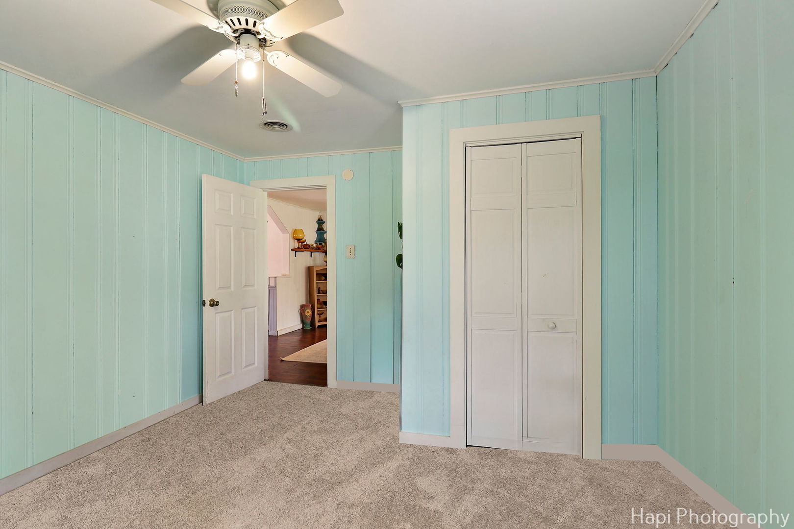 85 Bay Road Fox Lake, IL 60020 - Photo 14 of 22 a view of a big room with closet and a chandelier fan