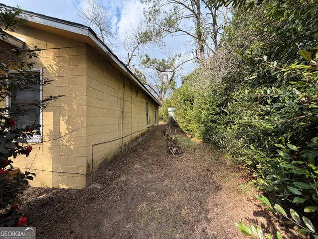 a backyard of a house