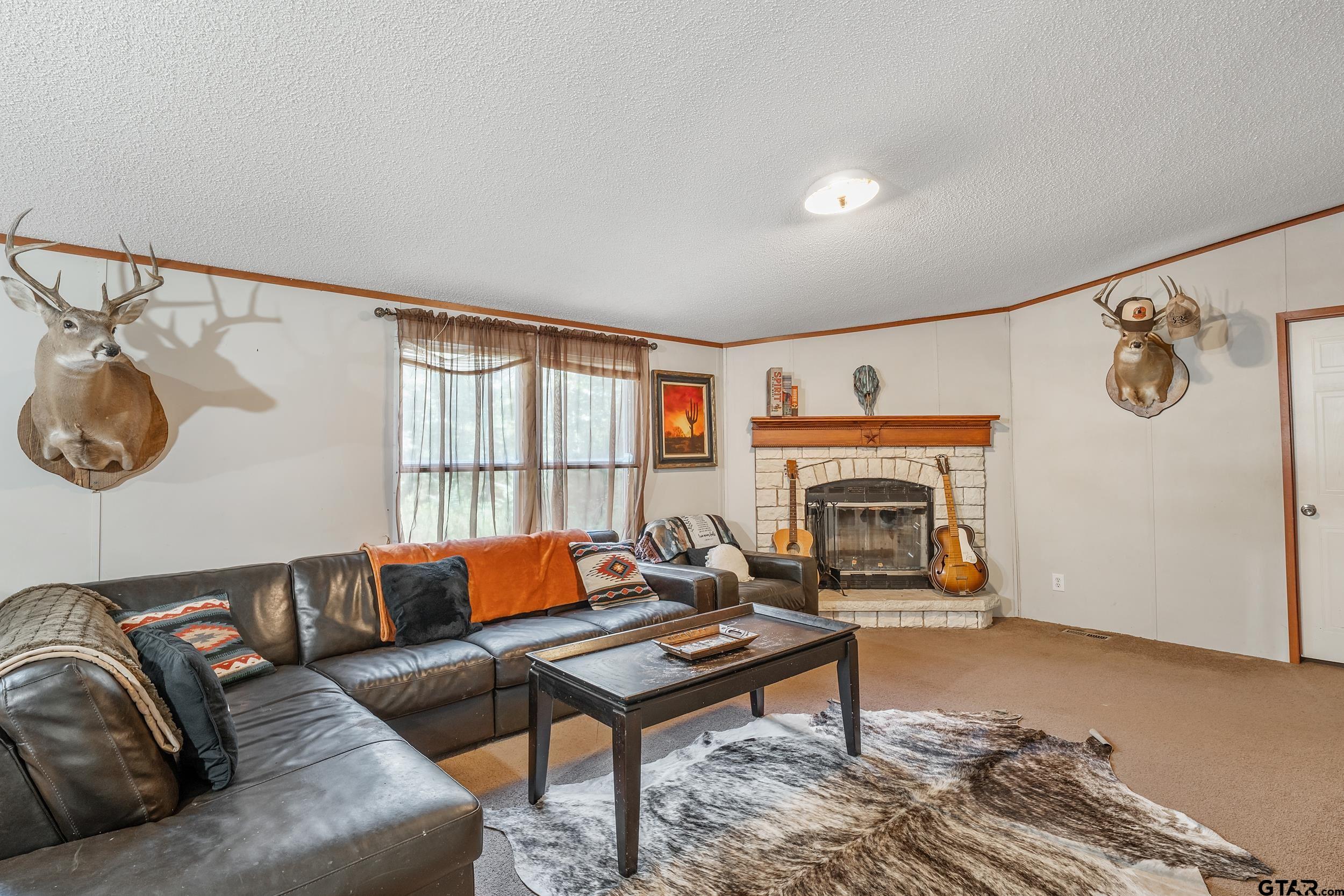 1655 County Road 2120 Rusk, TX 75785 - Photo 6 of 37 a living room with furniture and a fireplace
