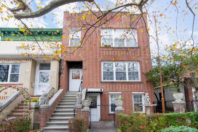 a front view of a building