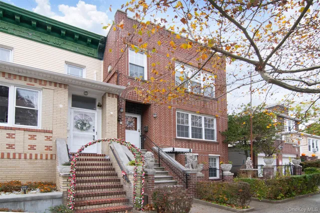 a front view of a building