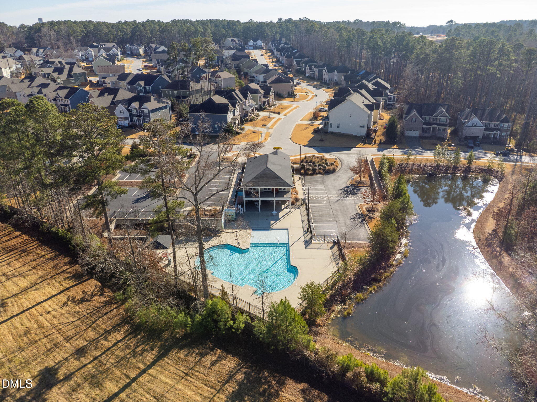 2414 Vetrina Way Apex, NC 27502 - Photo 59 of 60 an aerial view of residential houses with outdoor space