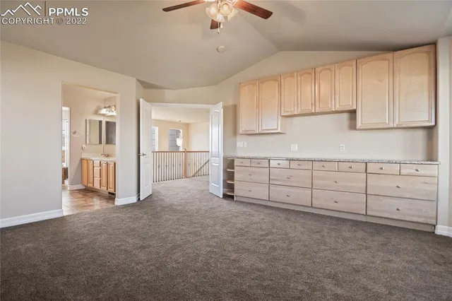 a view of an empty room with an empty space