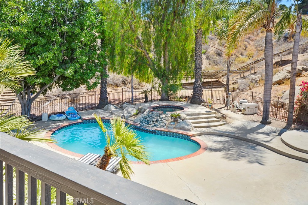 17295 Ridge Canyon Drive Riverside, CA 92506 - Photo 43 of 56 View of Pool from 3rd bedroom Balcony
