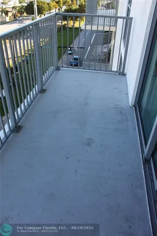 a view of balcony with couch