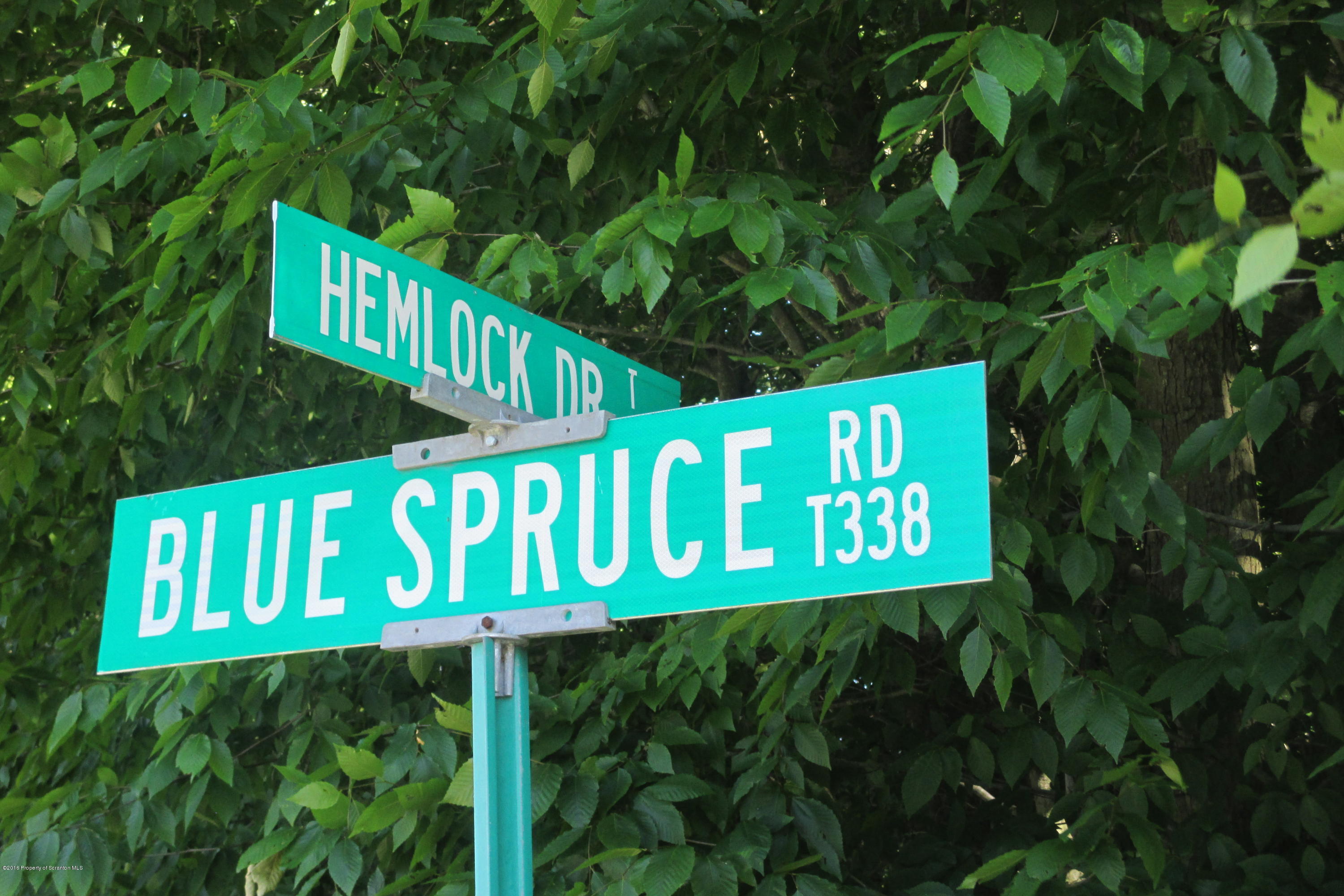 Lot #22 Cor Blue Spruce & Hemlock Rd Spring Brook Moscow, PA 18444 - Photo 2 of 5 Street Signs