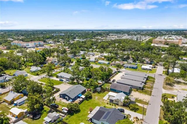 an aerial view of multiple house