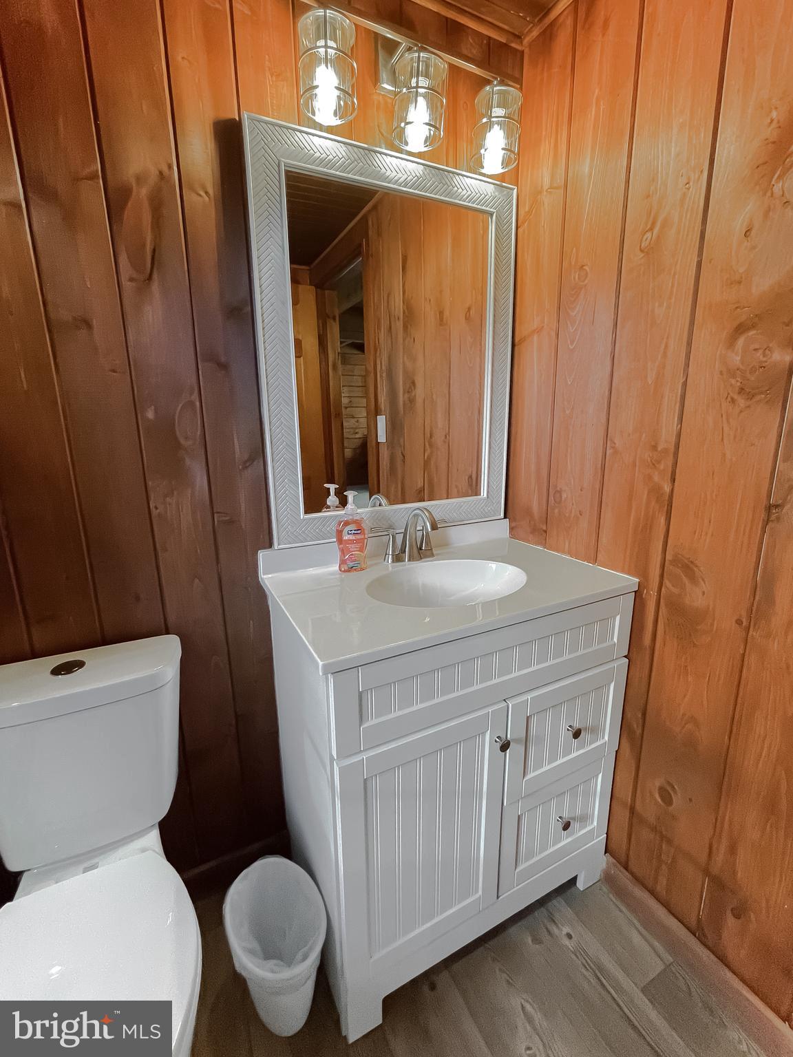 23581 Belmar Drive Leonardtown, MD 20650 - Photo 24 of 54 a bathroom with a granite countertop toilet sink and mirror